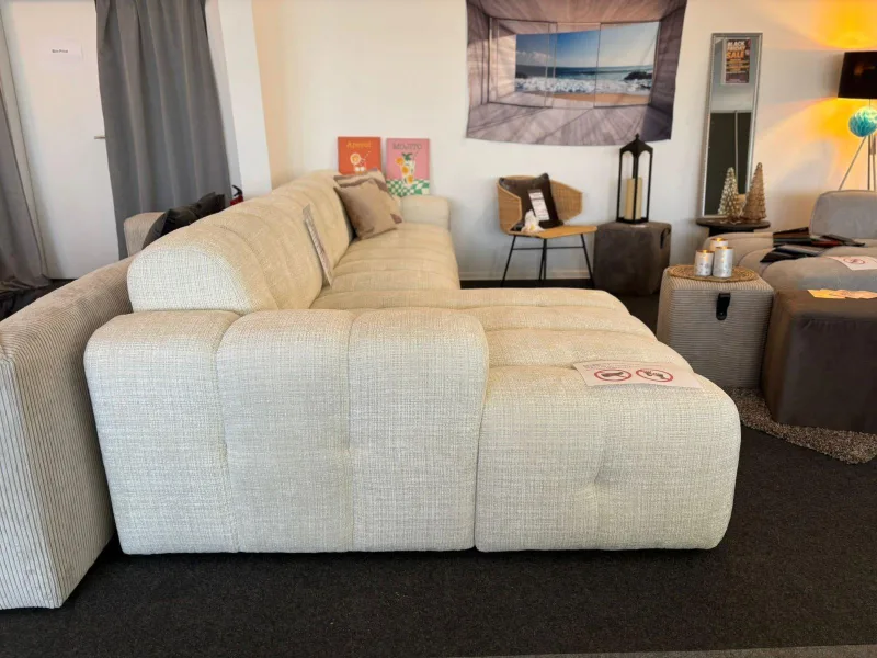 Ecksofa DIAMANTE in Weiß-Creme - Bild 2
