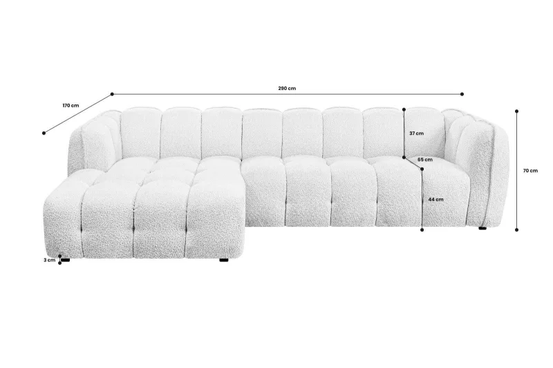 Ecksofa ARMONIA in Hellgrau - Bild 6