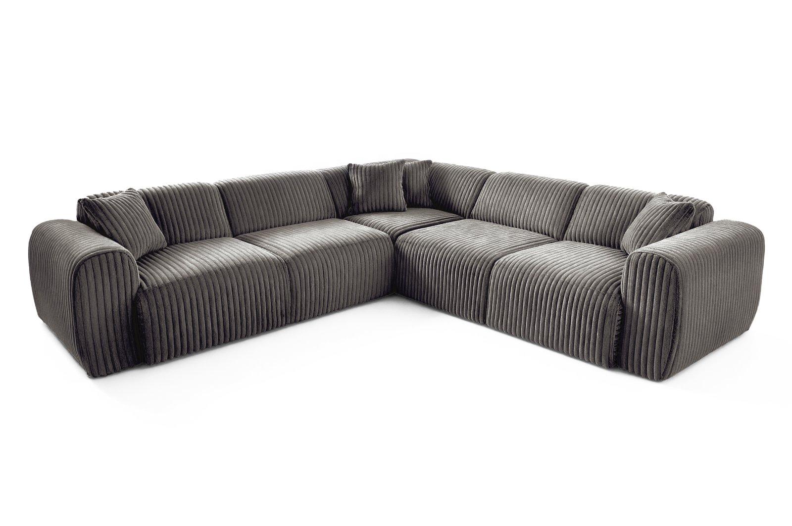 Ecksofa L-Form Ocean in Grau