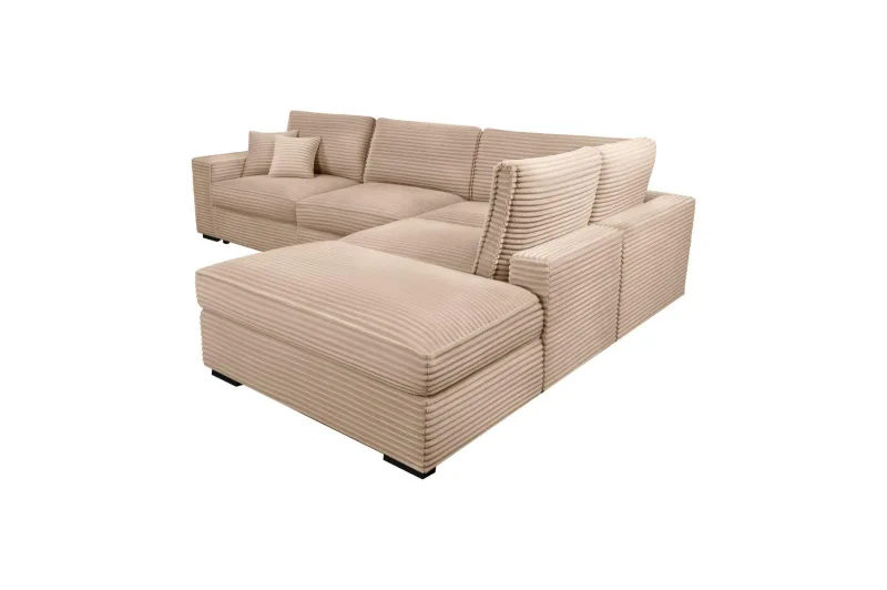 Ecksofa L-Form Cord Plüsch CALYPSO - Bild 3