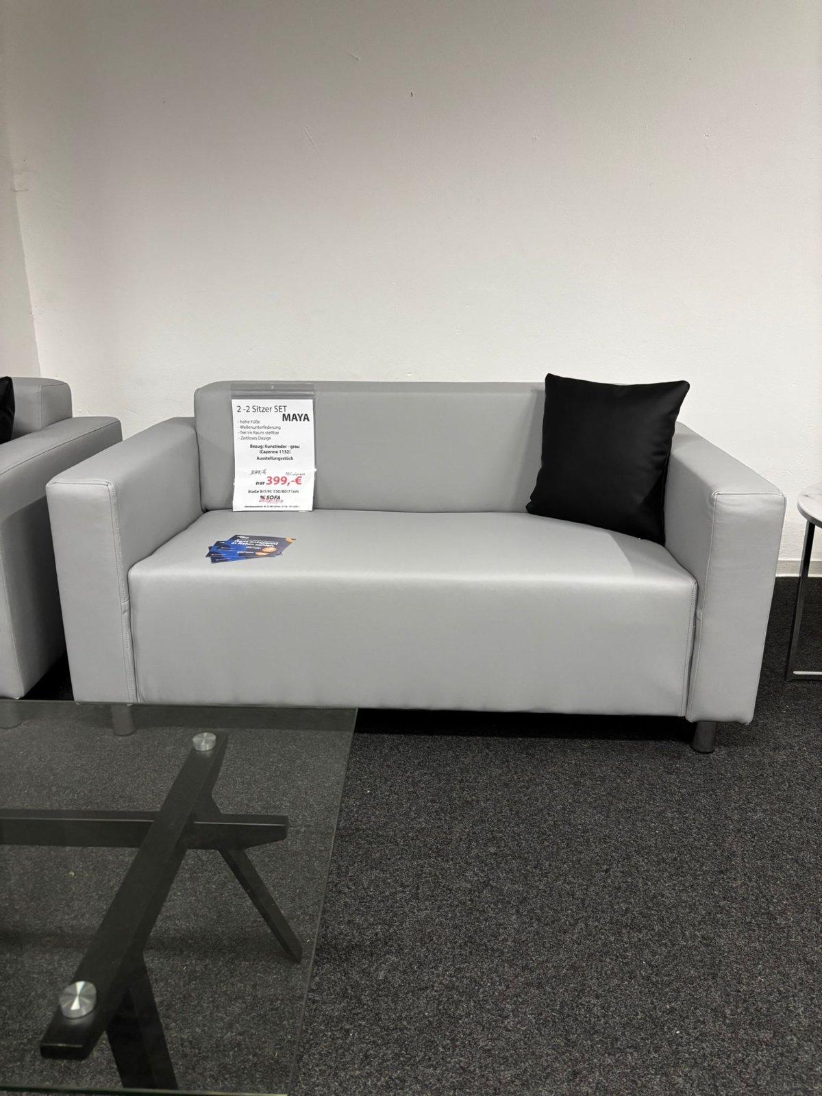 2-Sitzer Sofa MAYA in Grau