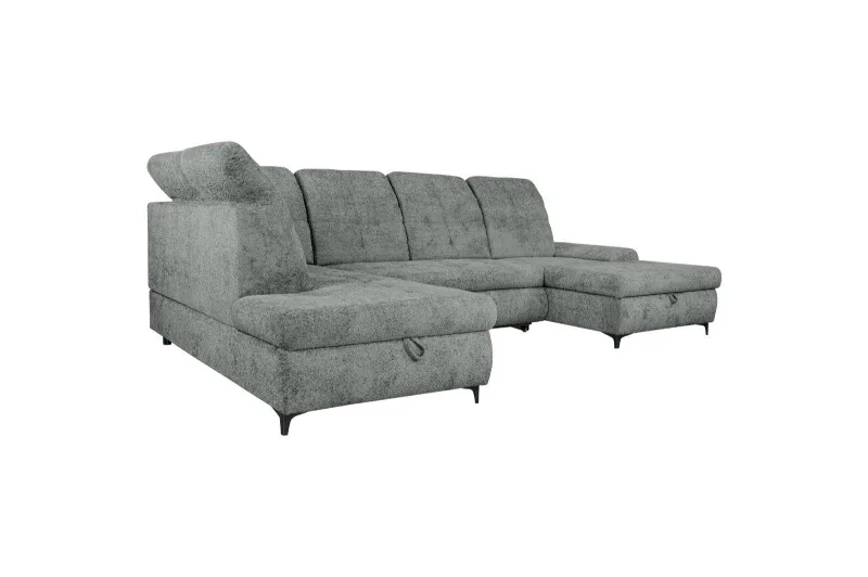 Schlafsofa RIVIERA U-Form in Grau - Bild 4