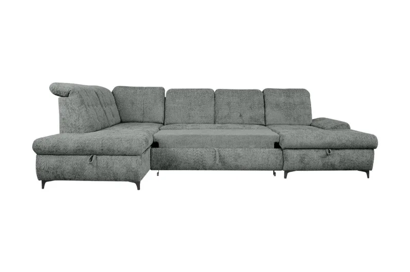 Schlafsofa RIVIERA U-Form in Grau - Bild 8