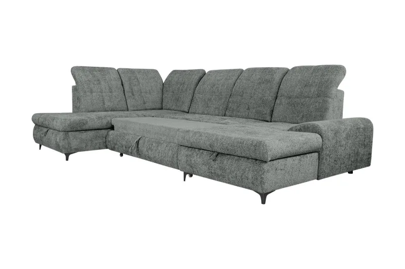 Schlafsofa RIVIERA U-Form in Grau - Bild 10