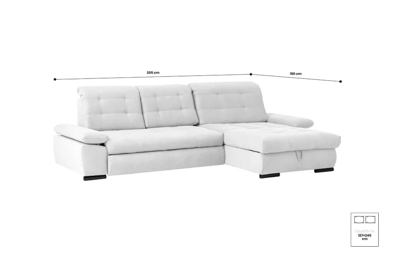 Ecksofa CANDICE mit Schlaffunktion - Bild 7