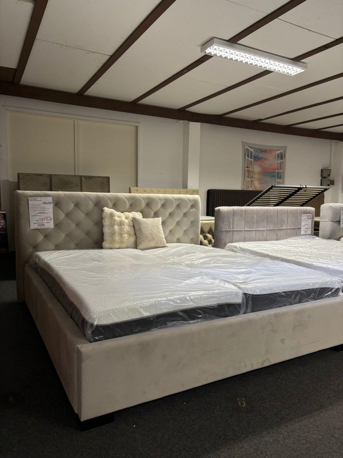Polsterbett LIMETTA 180x200cm inkl. Matratze