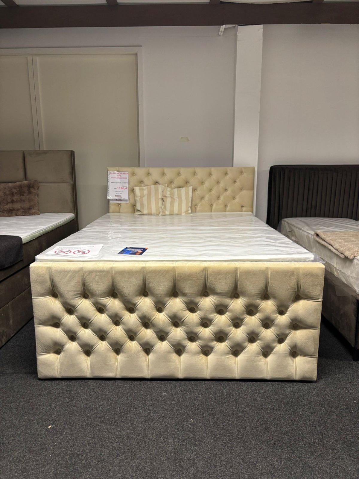 Boxspringbett 160x200cm AMARETTA mit Topper
