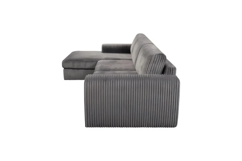 Ecksofa Plüsch Cord VENEZIA - Bild 4