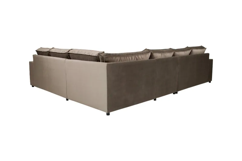 Ecksofa XXL MYKONOS in Braun-Khaki - Bild 6