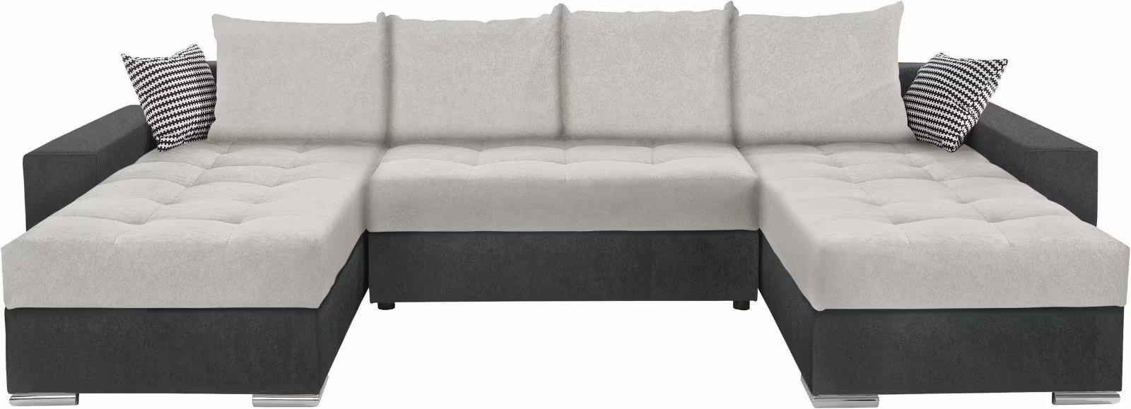 Schlafsofa JASMIN U-Form in Anthrazit