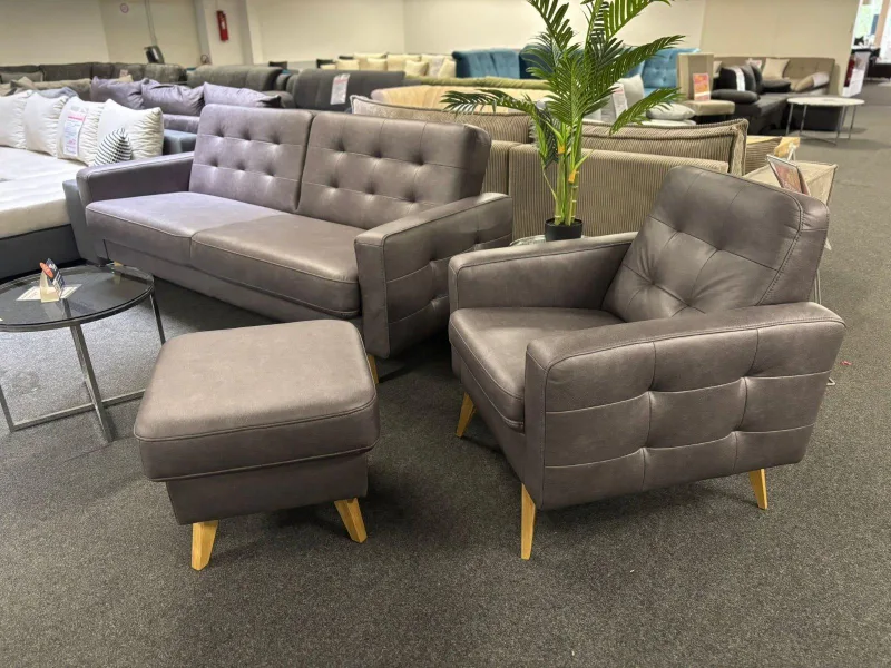 Schlafsofa Garnitur INESSA mit Hocker