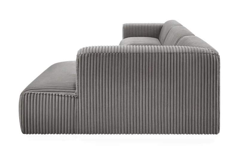 Ecksofa L-Form Plüsch Cord MIRABELL - Bild 5