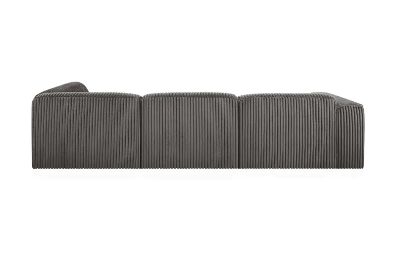 Ecksofa L-Form Plüsch Cord MIRABELL - Bild 6