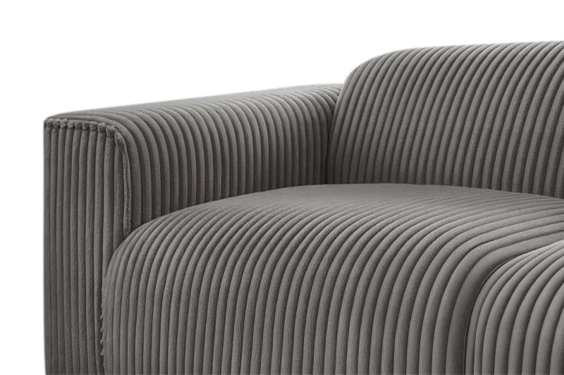Ecksofa L-Form Plüsch Cord MIRABELL - Bild 7