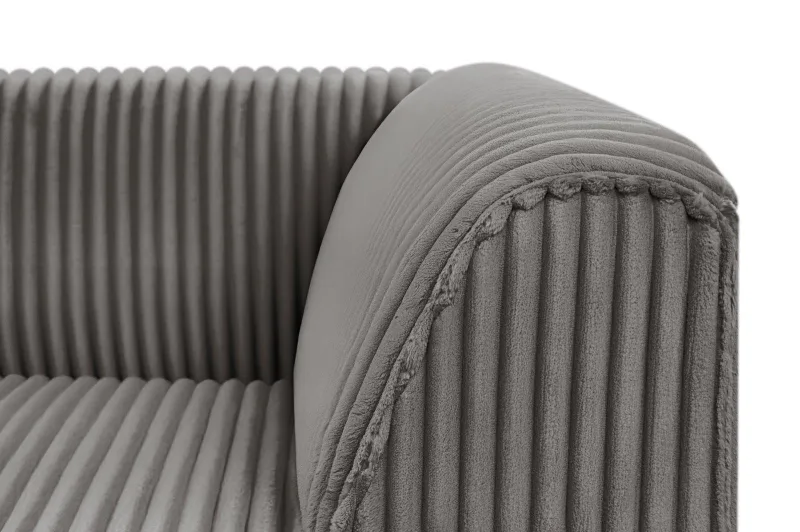 Ecksofa L-Form Plüsch Cord MIRABELL - Bild 8