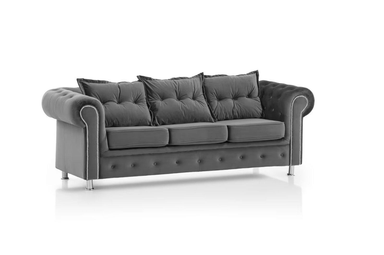 Chester 3-Sitzer Sofa in Dunkelgrau