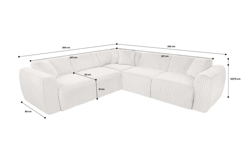 Ecksofa OCEAN in Beige - Bild 10