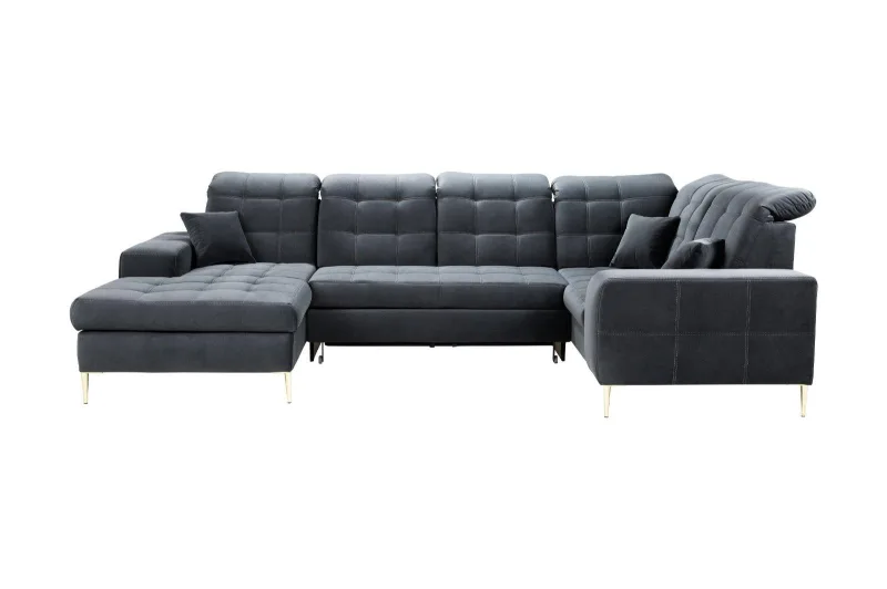 Schlafsofa MATEA in Grau mit U-Form