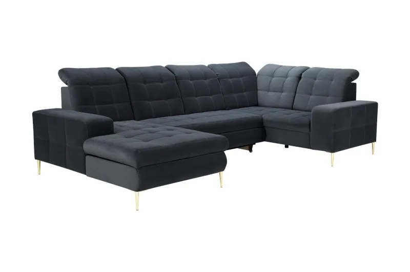 Schlafsofa MATEA in Grau mit U-Form - Bild 2