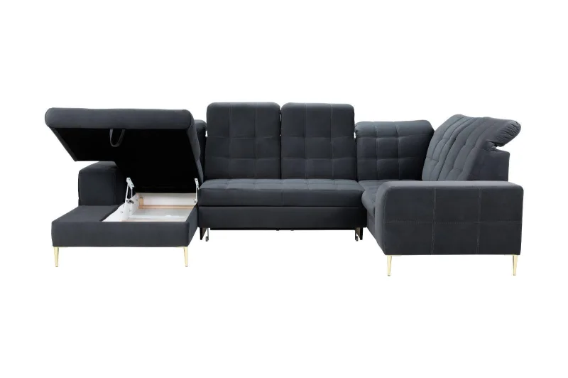 Schlafsofa MATEA in Grau mit U-Form - Bild 5