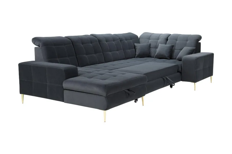 Schlafsofa MATEA in Grau mit U-Form - Bild 9