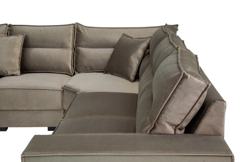 Ecksofa XXL MYKONOS in Braun-Khaki - Bild 7