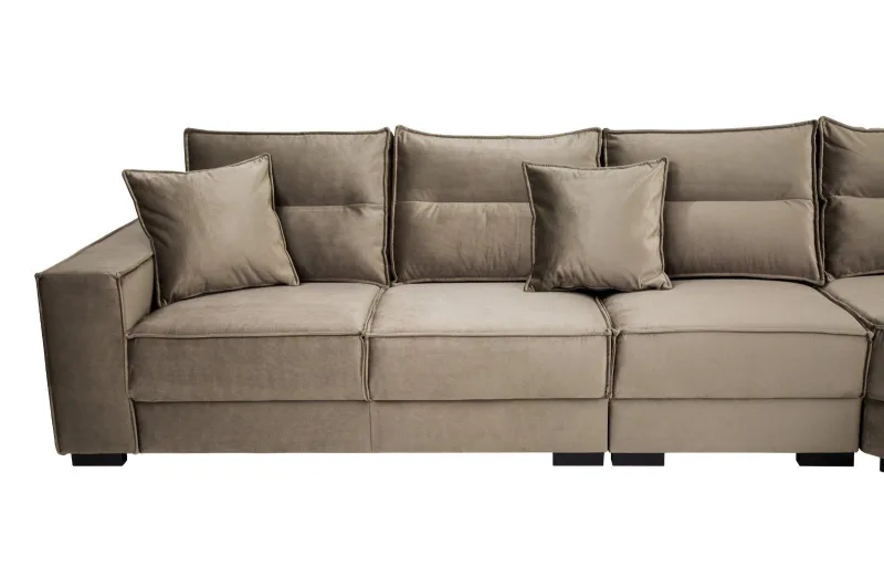 Ecksofa XXL MYKONOS in Braun-Khaki - Bild 8
