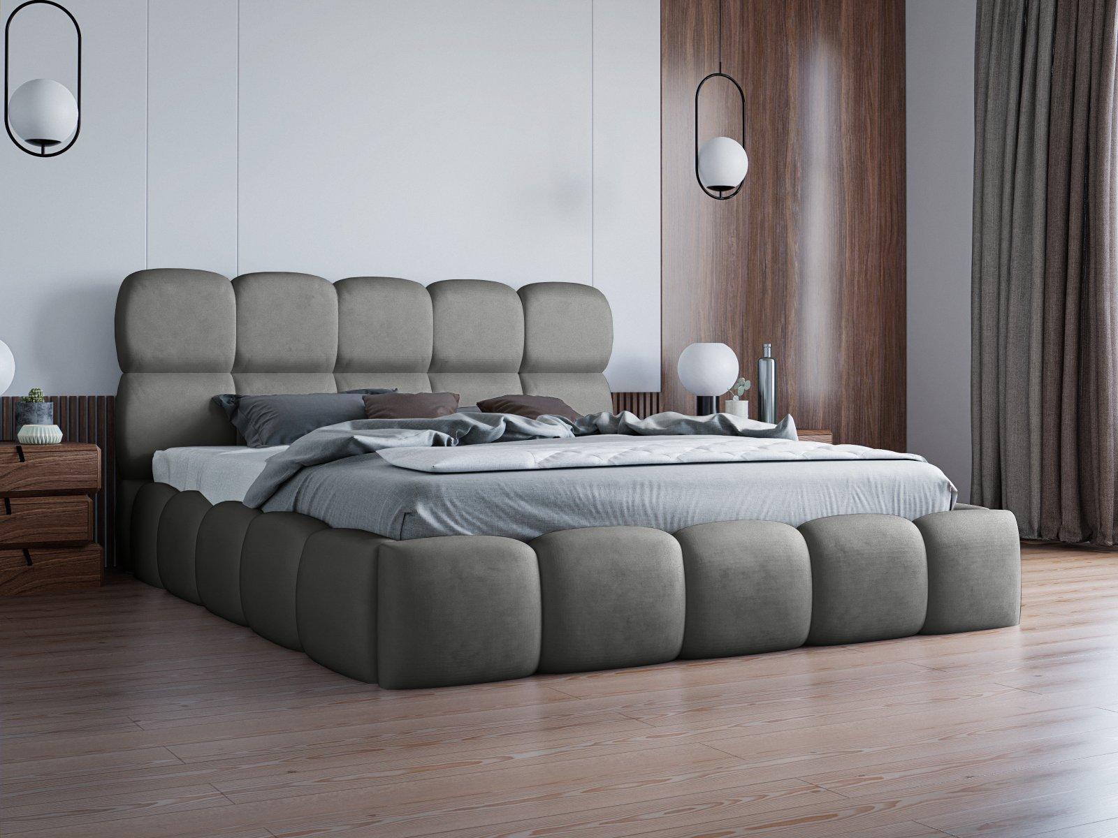 Polsterbett NOEMIE 140x200cm mit Lattenrost