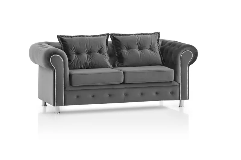 Chester 2-Sitzer Sofa in Dunkelgrau - Bild 2