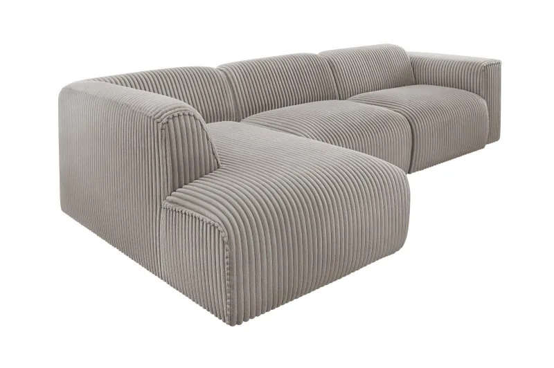 Ecksofa Plüsch Cord MIRABELL - Bild 3