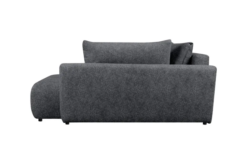 Ecksofa L-Form mit Schlaffunktion - Dunkelgrau - Bild 4