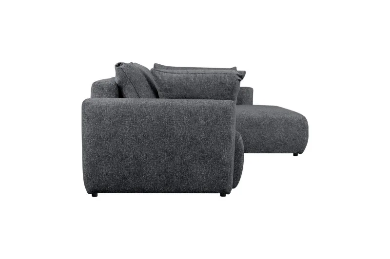 Ecksofa L-Form mit Schlaffunktion - Dunkelgrau - Bild 5