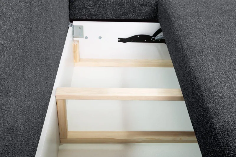 Ecksofa L-Form mit Schlaffunktion - Dunkelgrau - Bild 8