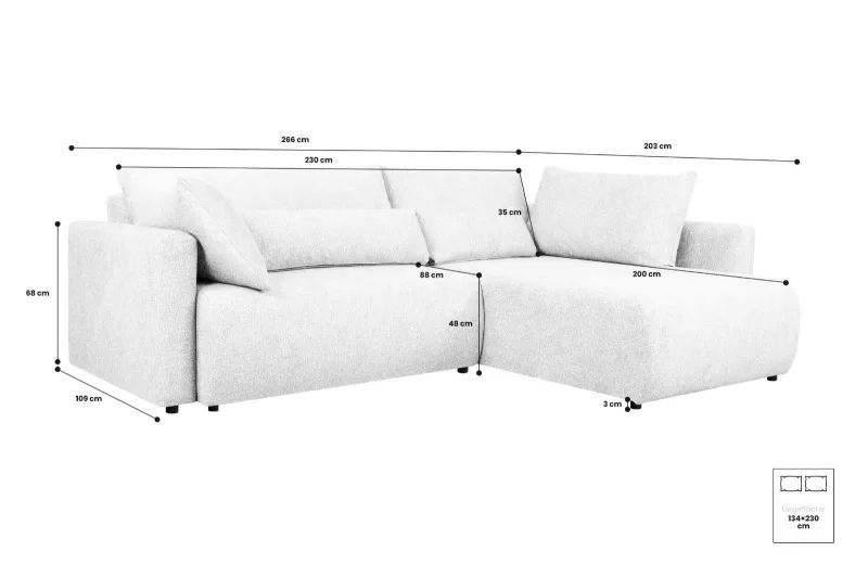 Ecksofa mit Schlaffunktion und Bettkasten - Bild 11