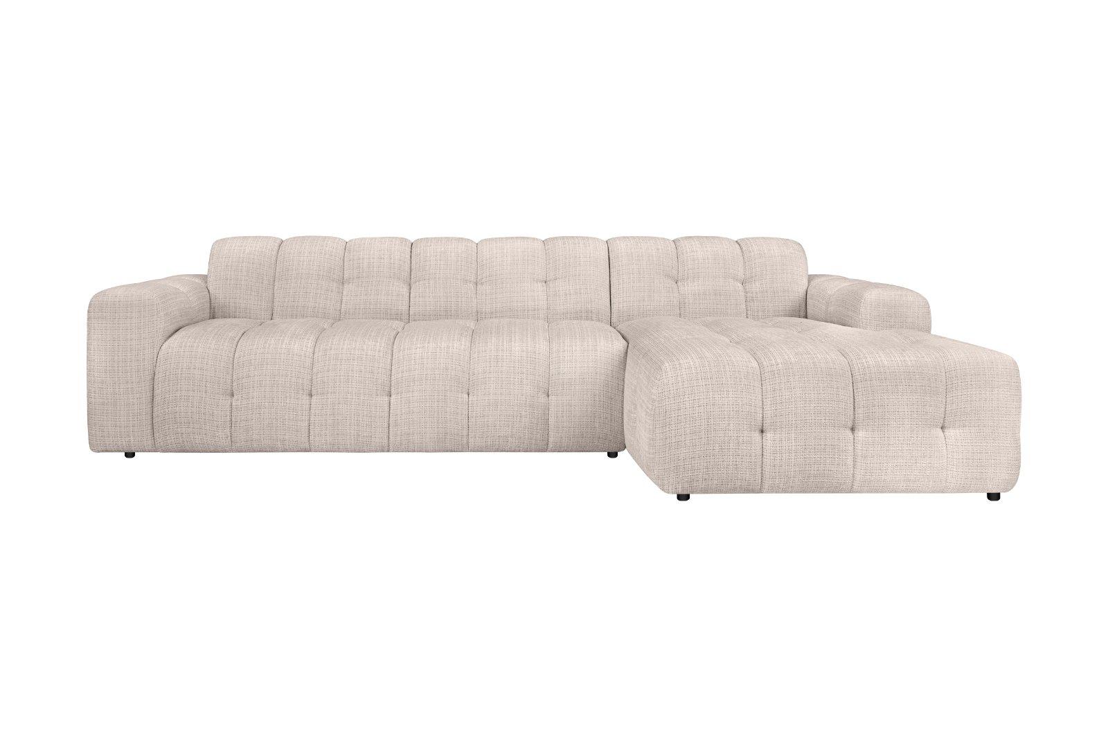 Ecksofa DIAMANTE in Weiß-Creme