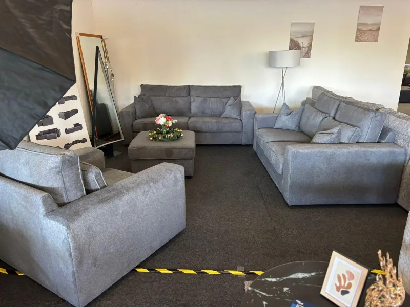 Sofa-Garnitur AMALIA 3-2-1 in Grau