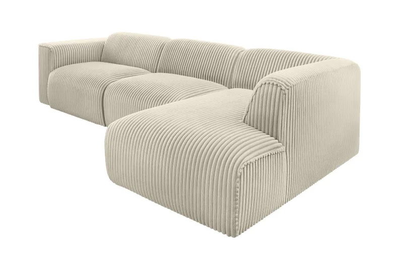 Ecksofa Plüsch Cord MIRABELL - Bild 3