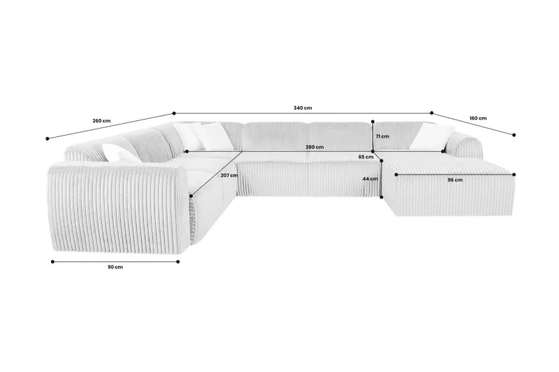 Wohnlandschaft XXL OCEAN - U-Form - Bild 4