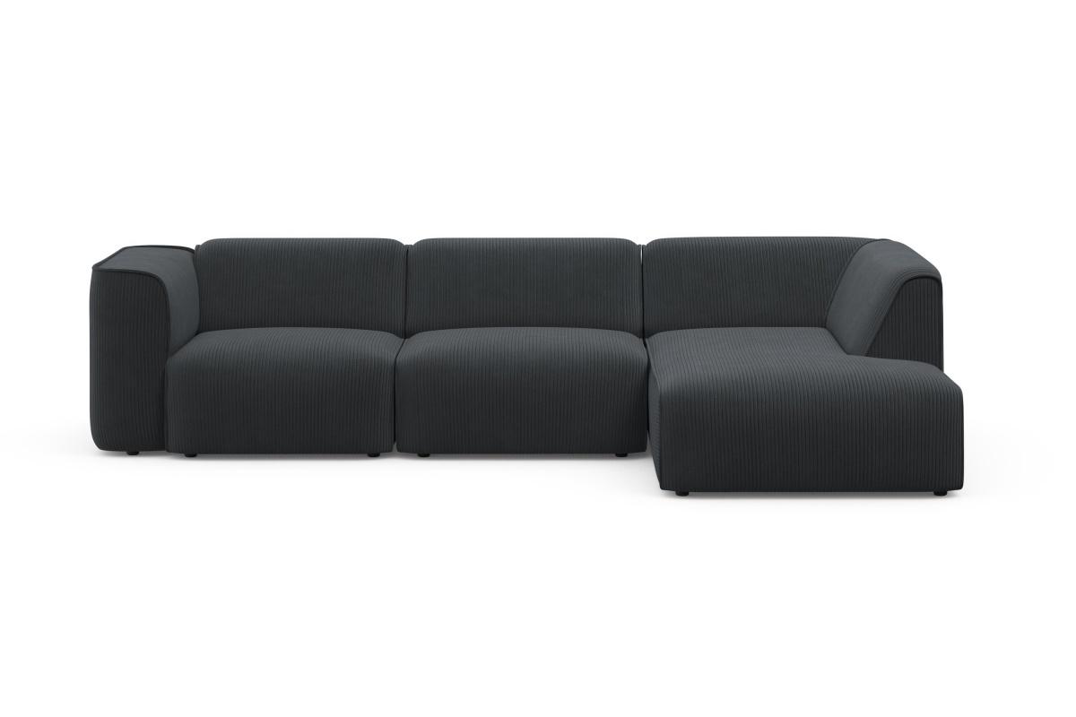 Ecksofa L-Form MIRABELL Cord anthrazit