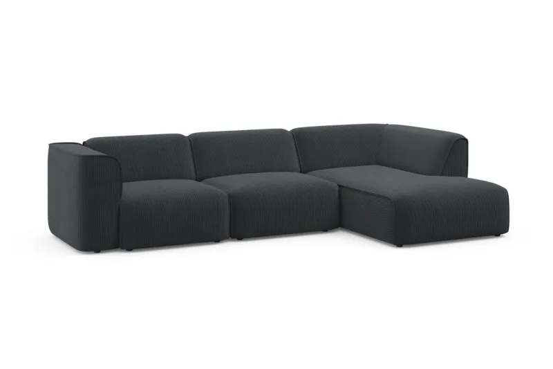 Ecksofa L-Form MIRABELL Cord anthrazit - Bild 2