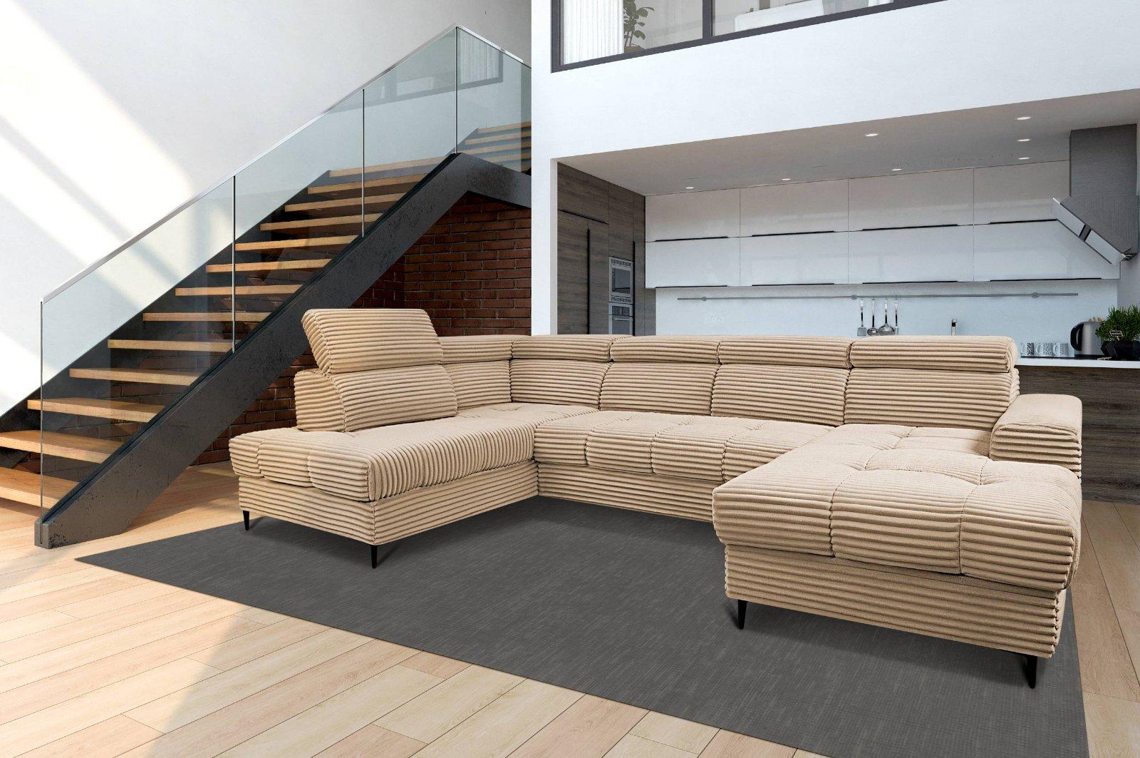 Wohnlandschaft Schlafsofa U-Form ROYALE