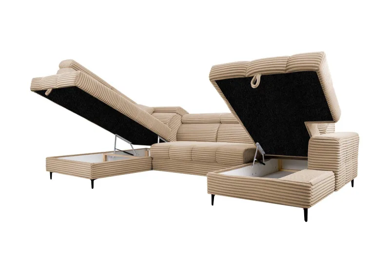 Wohnlandschaft Schlafsofa U-Form ROYALE - Bild 8