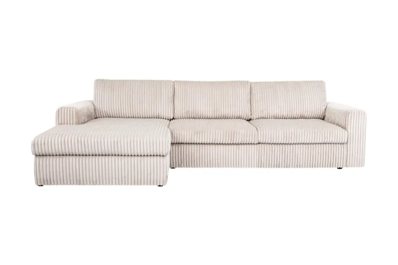 Ecksofa L-Form Plüsch Cord VENEZIA
