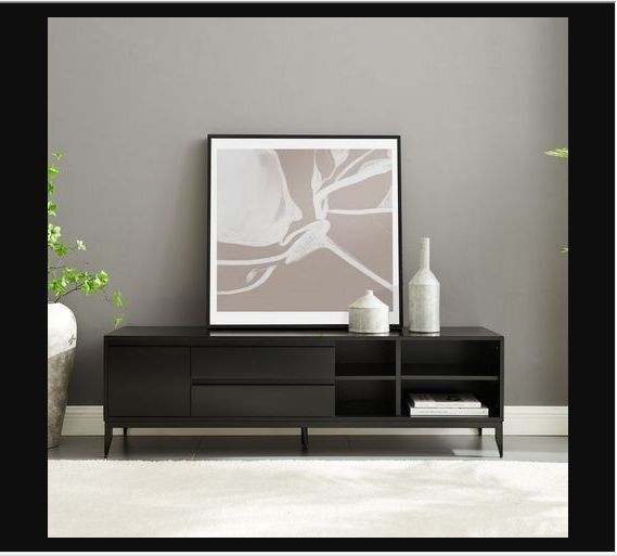 TV-Lowboard LINDA 150 cm Schwarz