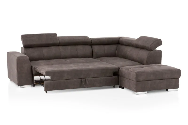 Ecksofa AMADEO mit Schlaffunktion und Hocker - Bild 2