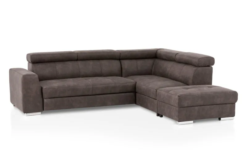Ecksofa AMADEO mit Schlaffunktion und Hocker - Bild 3