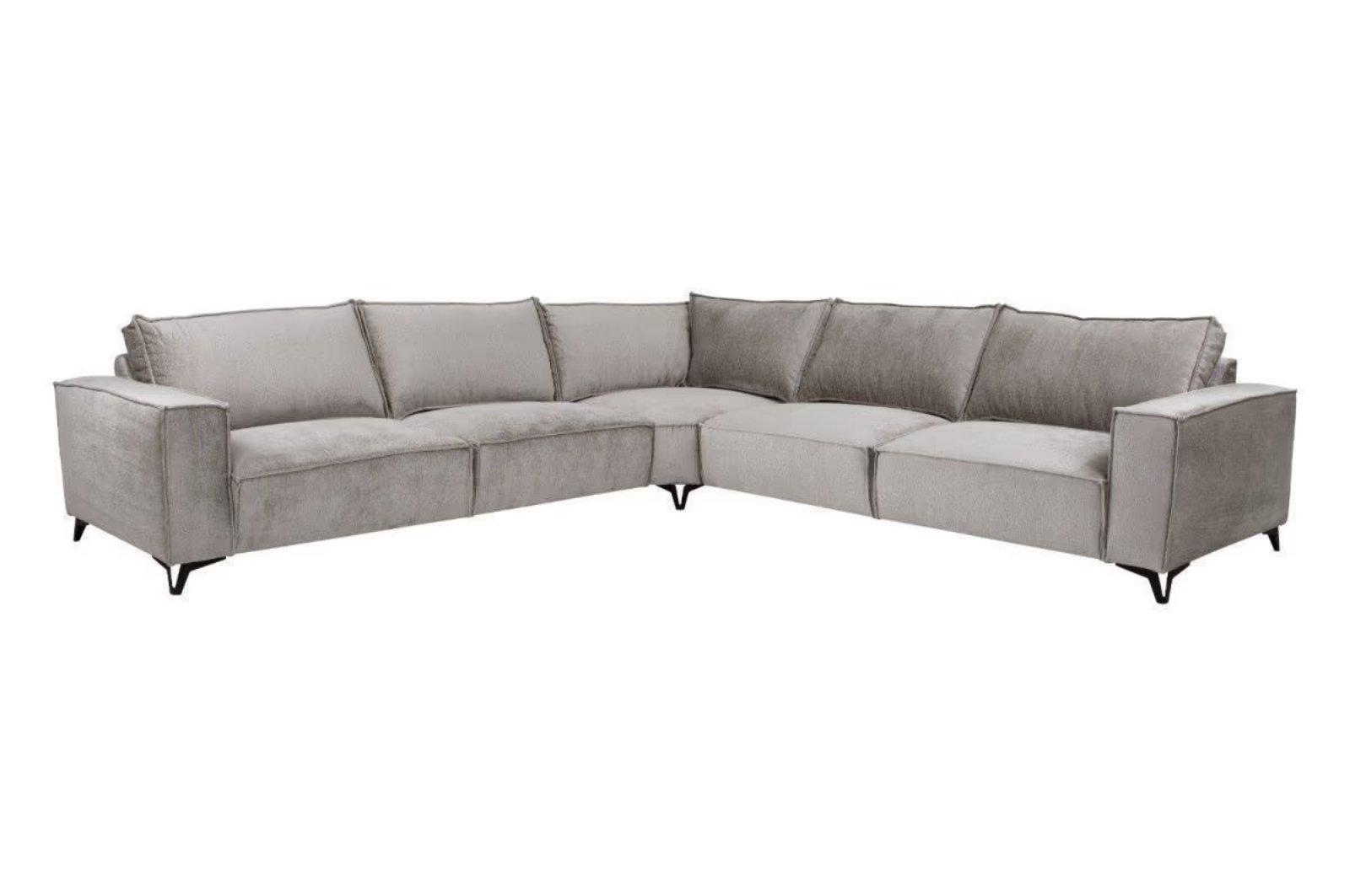 Ecksofa MILAN in Champagner-Silber