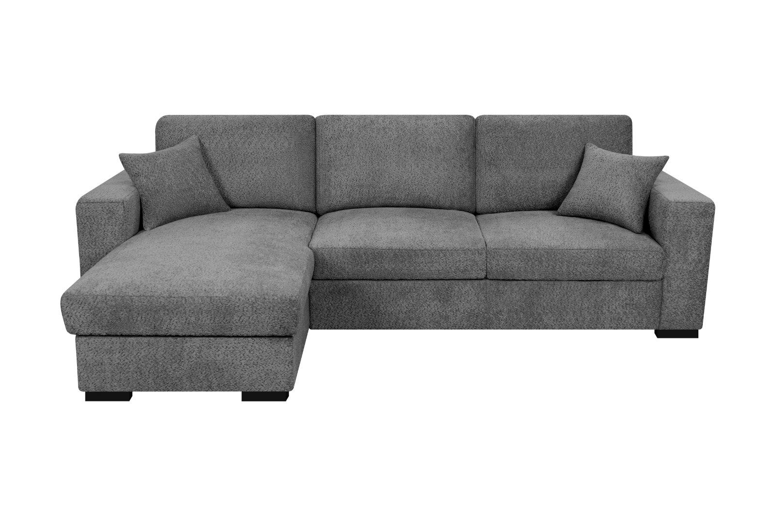 Schlafsofa BOUCLE GRANDI L-Form Hellgrau