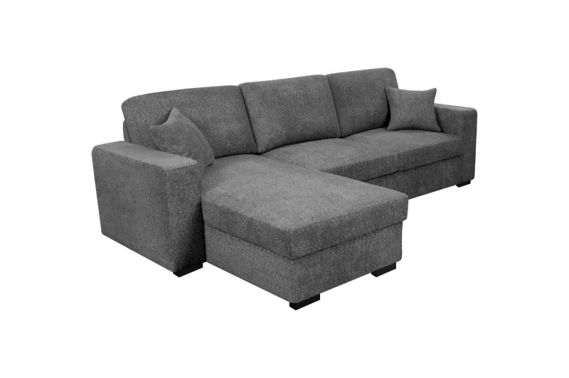Schlafsofa BOUCLE GRANDI L-Form Hellgrau - Bild 3