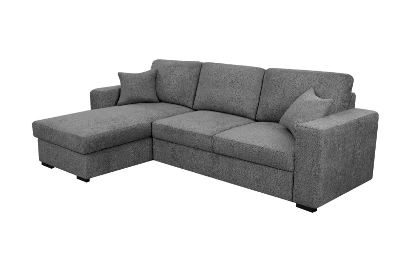 Schlafsofa BOUCLE GRANDI L-Form Hellgrau - Bild 4